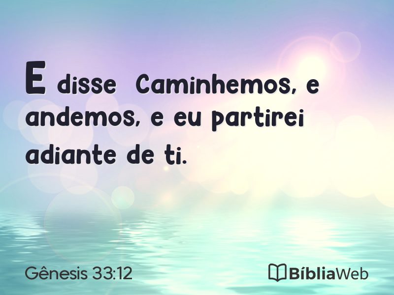 Gênesis 33:12 em imagem para compartilhar