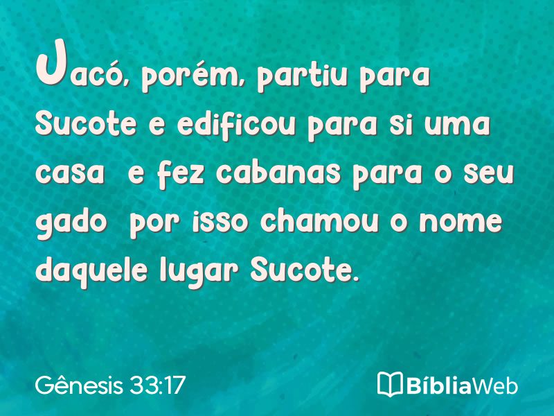 Gênesis 33:17 em imagem para compartilhar