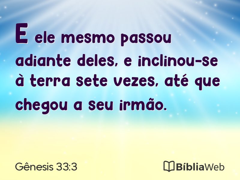 Gênesis 33:3 em imagem para compartilhar