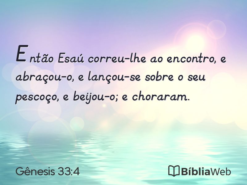 Gênesis 33:4 em imagem para compartilhar