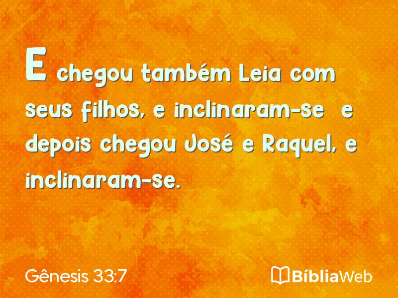 Gênesis 33:7 em imagem para compartilhar