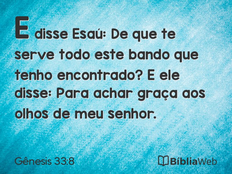 Gênesis 33:8 em imagem para compartilhar