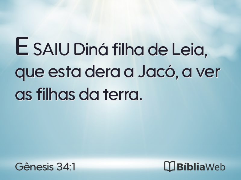 Gênesis 34:1 em imagem para compartilhar