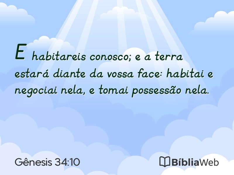 Gênesis 34:10 em imagem para compartilhar
