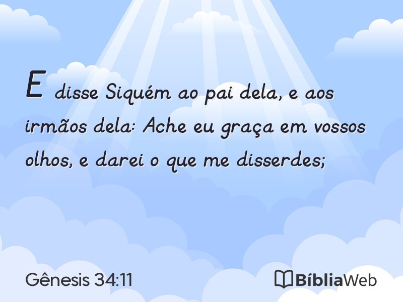 Gênesis 34:11 em imagem para compartilhar