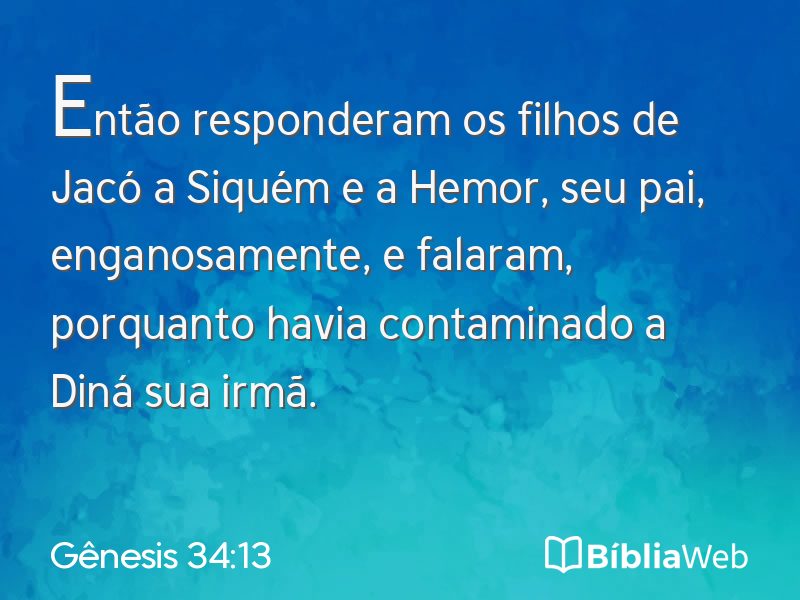 Gênesis 34:13 em imagem para compartilhar
