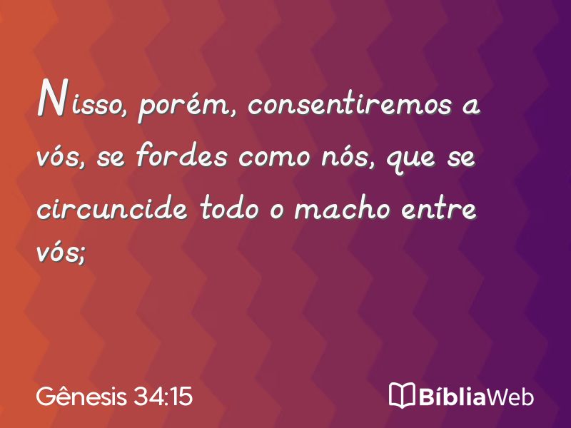 Gênesis 34:15 em imagem para compartilhar