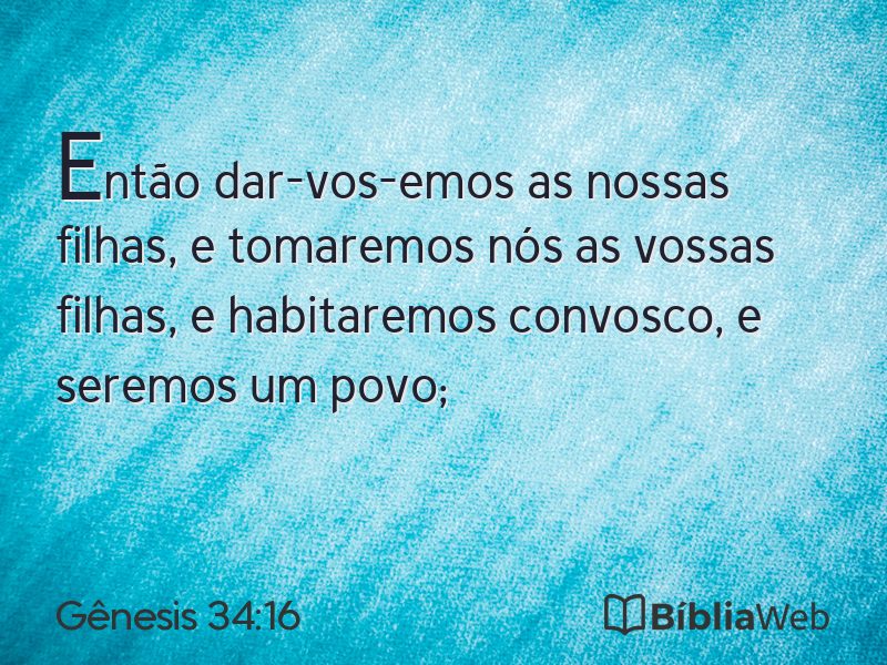 Gênesis 34:16 em imagem para compartilhar