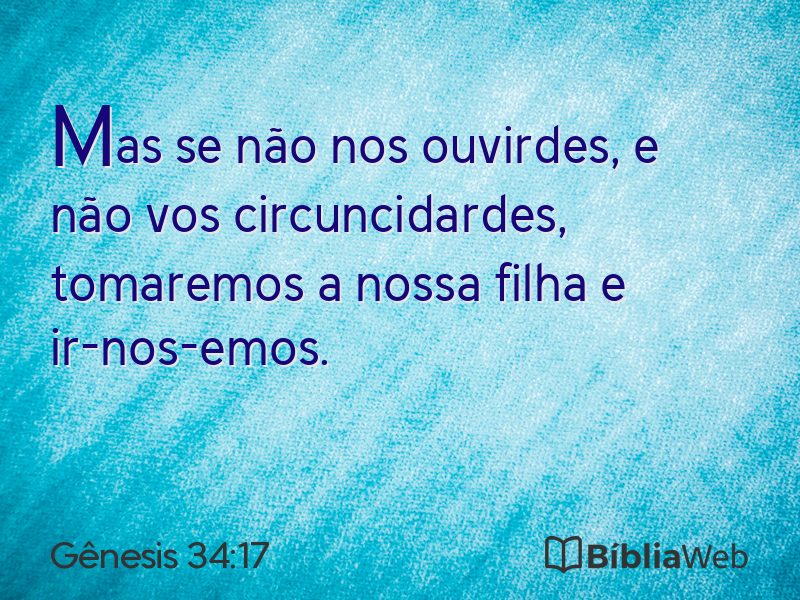 Gênesis 34:17 em imagem para compartilhar