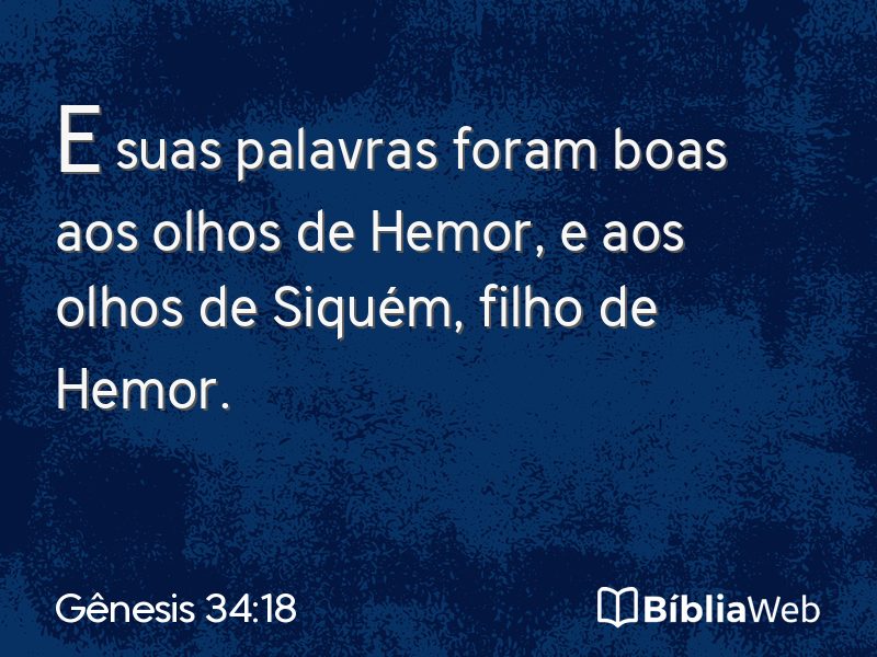 Gênesis 34:18 em imagem para compartilhar