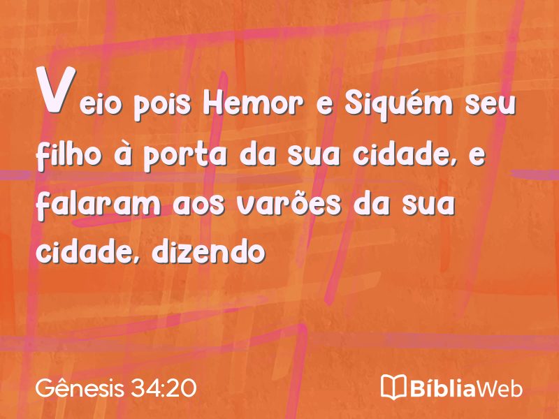Gênesis 34:20 em imagem para compartilhar