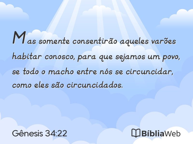 Gênesis 34:22 em imagem para compartilhar