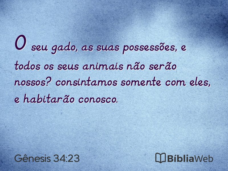 Gênesis 34:23 em imagem para compartilhar