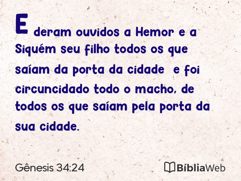 Gênesis 34:24 em imagem para compartilhar
