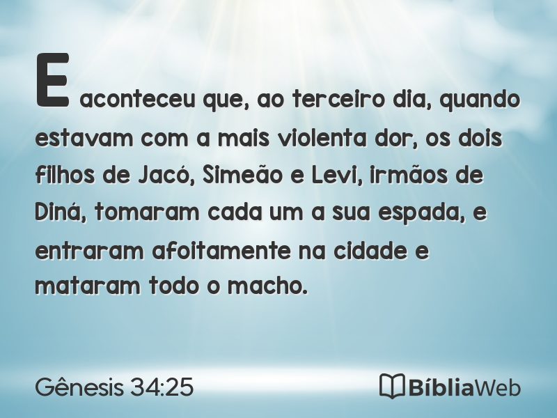 Gênesis 34:25 em imagem para compartilhar