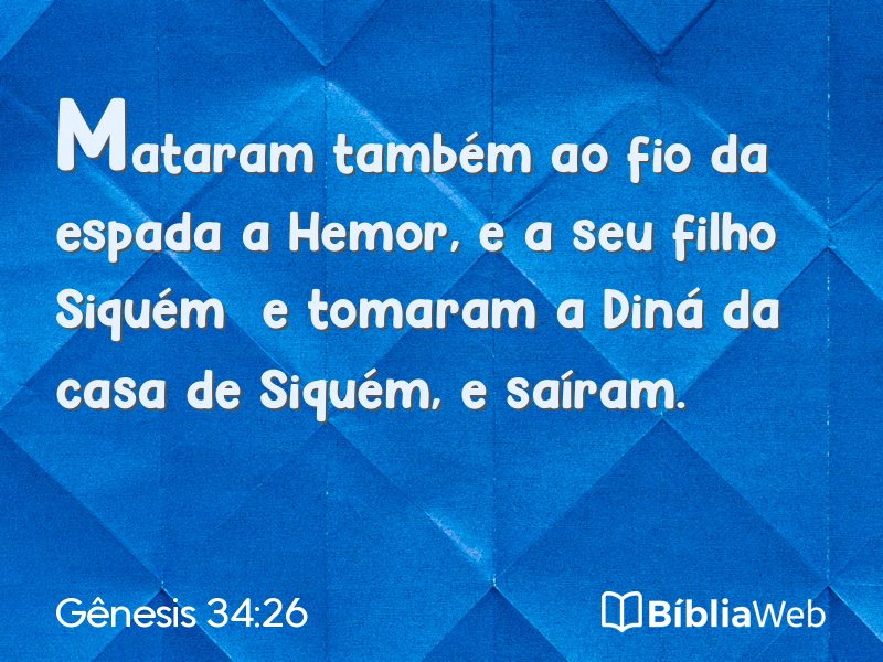 Gênesis 34:26 em imagem para compartilhar