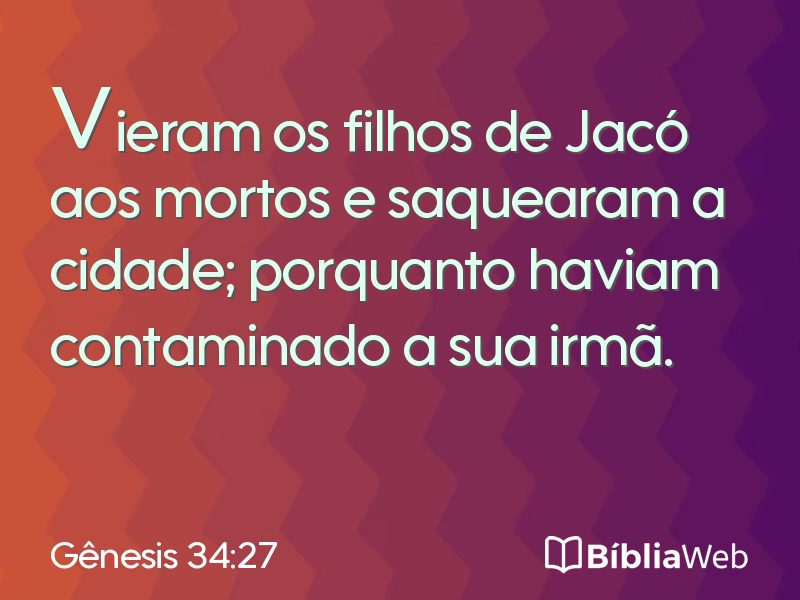 Gênesis 34:27 em imagem para compartilhar