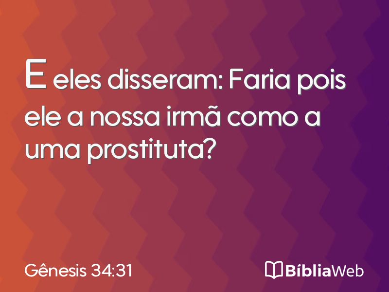 Gênesis 34:31 em imagem para compartilhar
