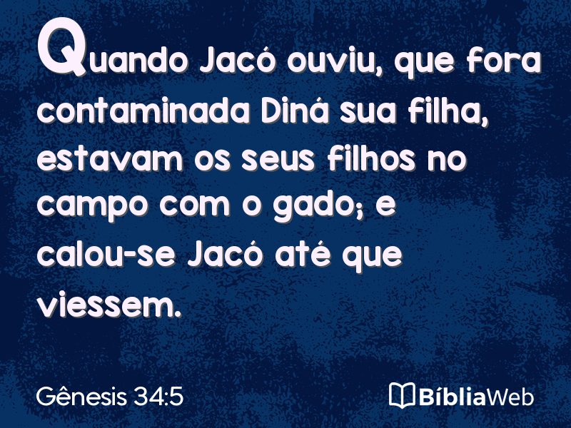 Gênesis 34:5 em imagem para compartilhar