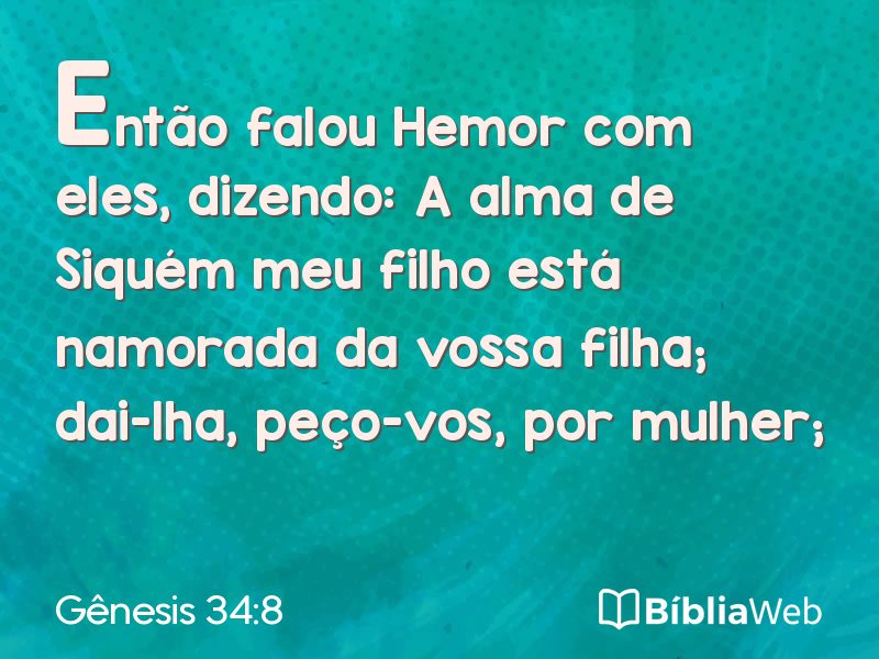 Gênesis 34:8 em imagem para compartilhar