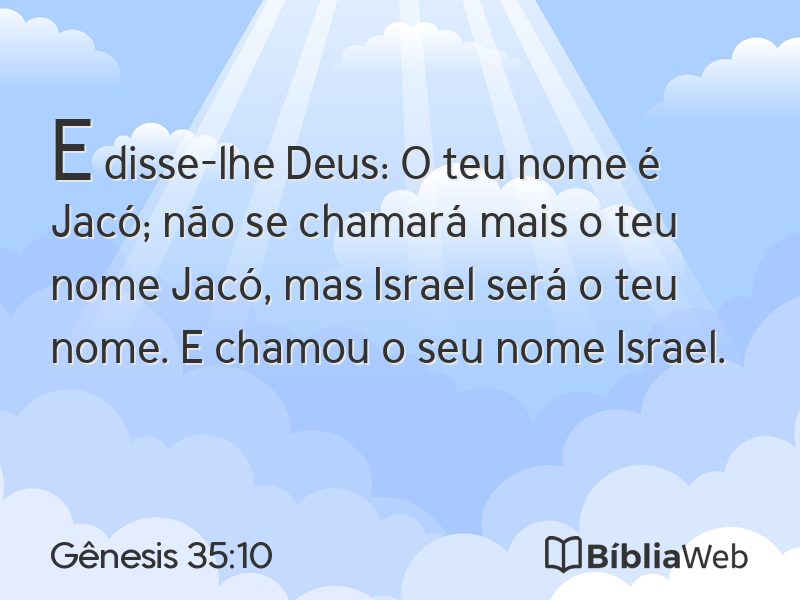 Gênesis 35:10 em imagem para compartilhar