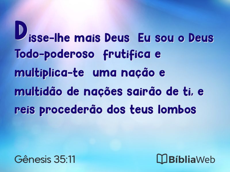 Gênesis 35:11 em imagem para compartilhar