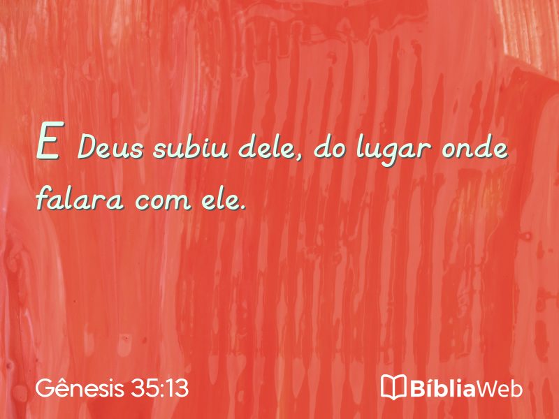 Gênesis 35:13 em imagem para compartilhar