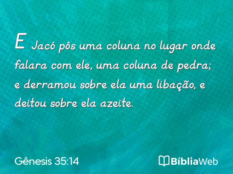 Gênesis 35:14 em imagem para compartilhar