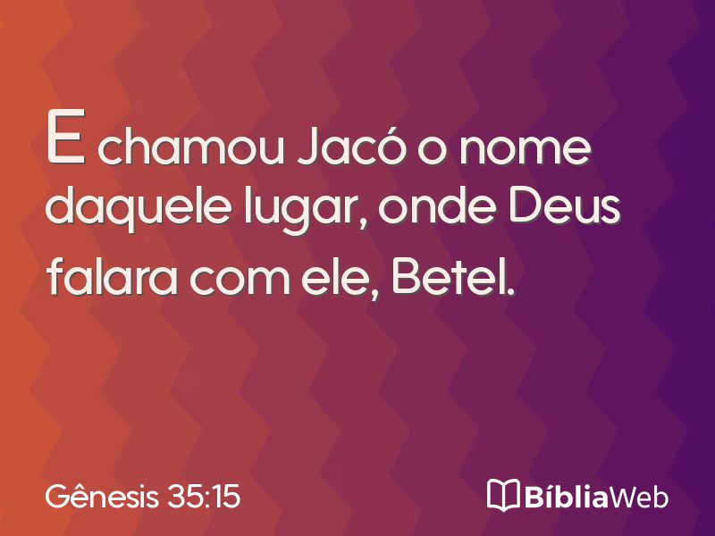 Gênesis 35:15 em imagem para compartilhar