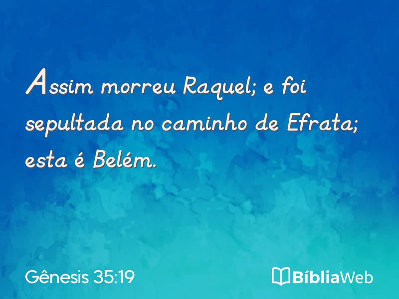 Gênesis 35:19 em imagem para compartilhar