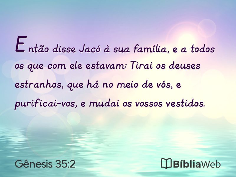 Gênesis 35:2 em imagem para compartilhar