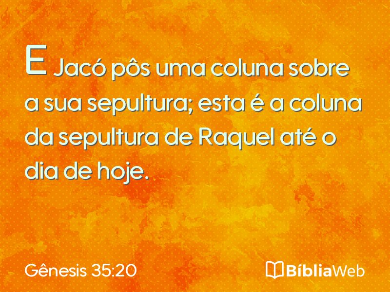 Gênesis 35:20 em imagem para compartilhar