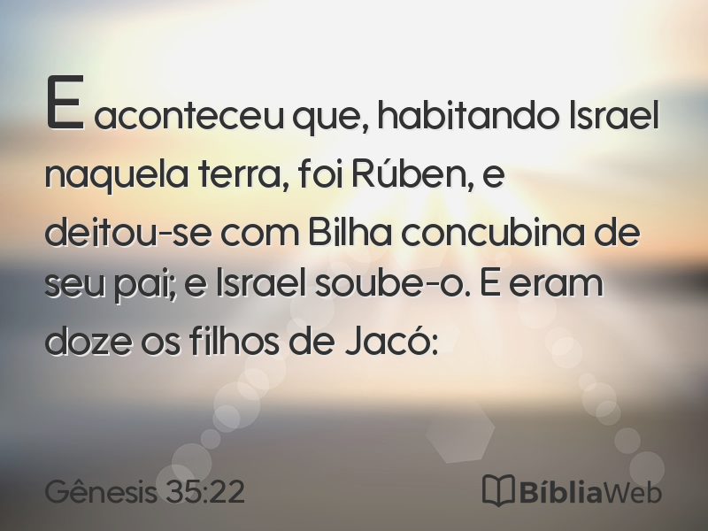 Gênesis 35:22 em imagem para compartilhar