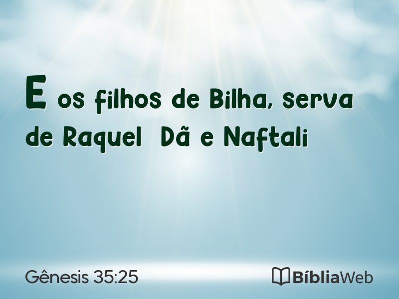 Gênesis 35:25 em imagem para compartilhar