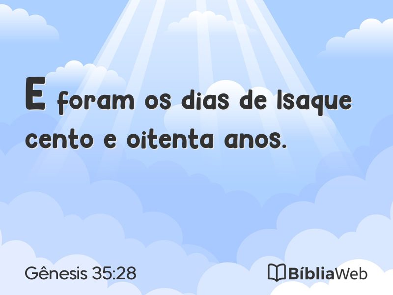 Gênesis 35:28 em imagem para compartilhar