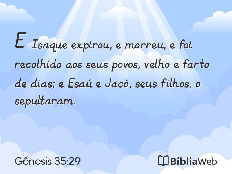 Gênesis 35:29 em imagem para compartilhar