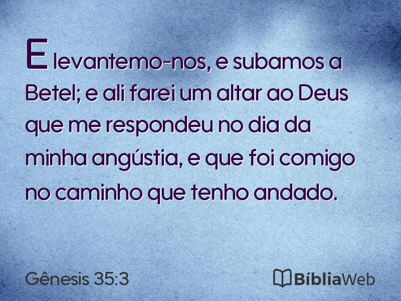 Gênesis 35:3 em imagem para compartilhar