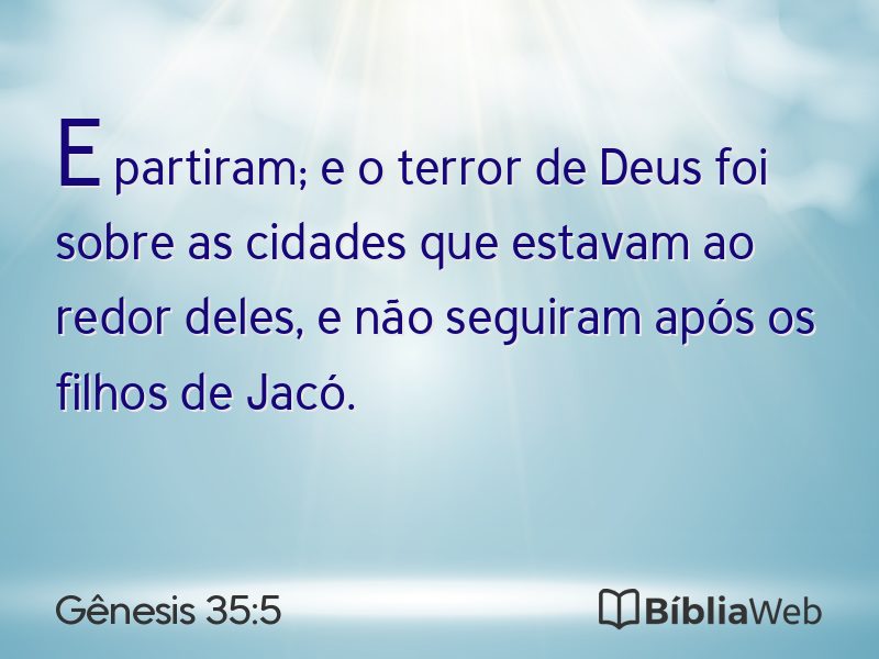 Gênesis 35:5 em imagem para compartilhar