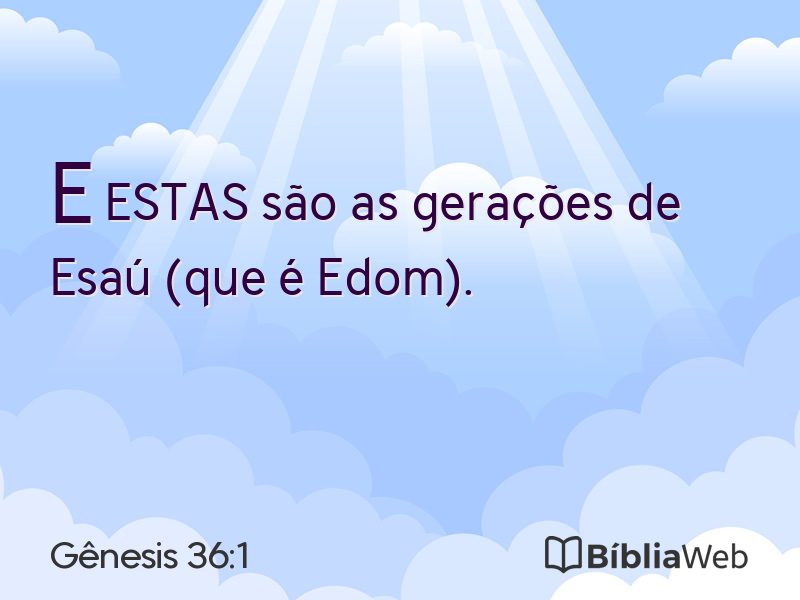 Gênesis 36:1 em imagem para compartilhar