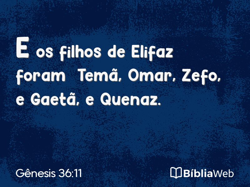 Gênesis 36:11 em imagem para compartilhar