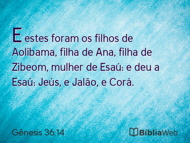 Gênesis 36:14 em imagem para compartilhar