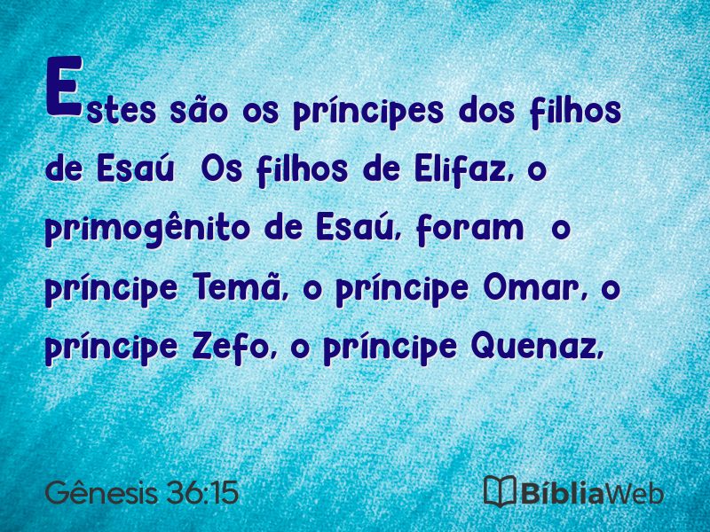 Gênesis 36:15 em imagem para compartilhar