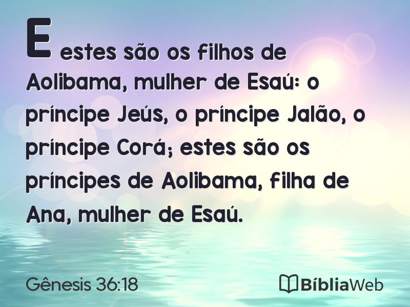 Gênesis 36:18 em imagem para compartilhar