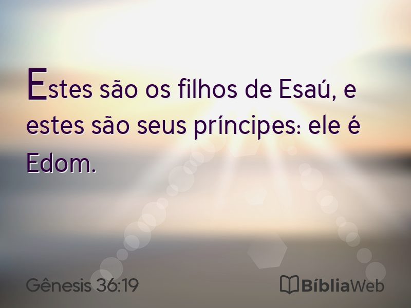 Gênesis 36:19 em imagem para compartilhar