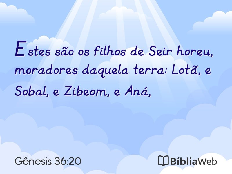 Gênesis 36:20 em imagem para compartilhar