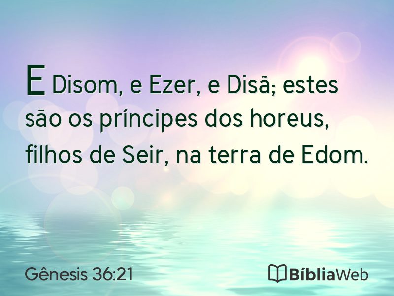 Gênesis 36:21 em imagem para compartilhar