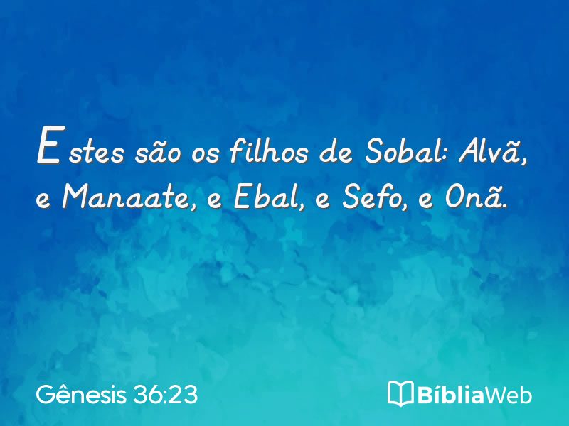 Gênesis 36:23 em imagem para compartilhar