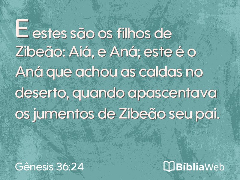 Gênesis 36:24 em imagem para compartilhar