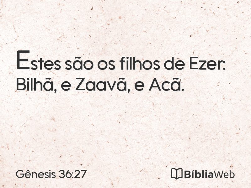 Gênesis 36:27 em imagem para compartilhar