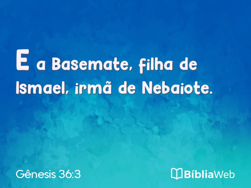 Gênesis 36:3 em imagem para compartilhar